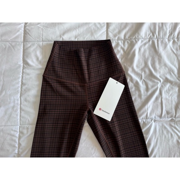 New Lululemon Align High Rise HR Pant 28" Sz 0 Legging Pant Lava Cake Glow Grid - Picture 2 of 9